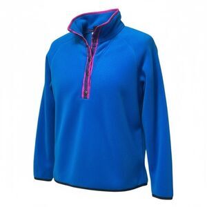 Vintage Helly Hansen Royal Blue Half Button Up Super Fleece Pullover Sweatshirt